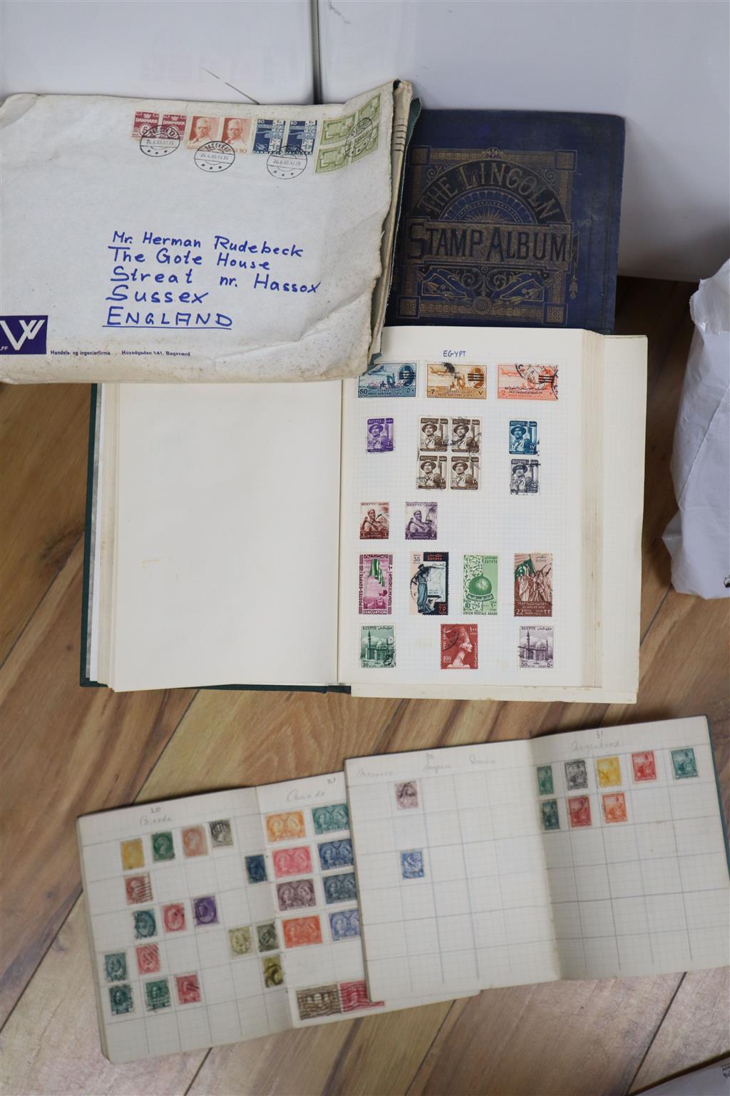 A collection of world postage stamps